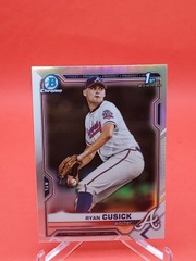 2021 1st Bowman Chrome Prospect #BDC-27 Ryan Cusick Refractor Braves